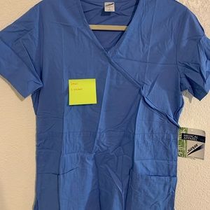 Periwinkle scrub top